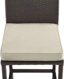 Crosley Furniture - Palm Harbor 2Pc Outdoor Wicker Bar Stool Set Sand/Brown - 2 Bar Height Bar Stools
