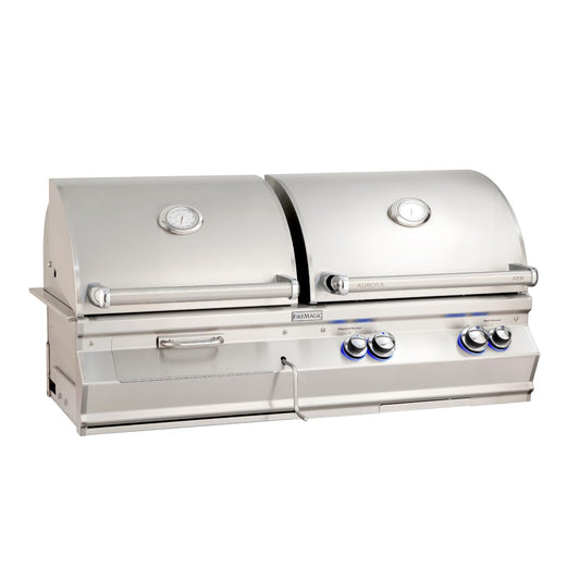 Fire Magic Aurora A830I 46-Inch Built-In Natural Gas & Charcoal Combo Grill With Rotisserie And Analog Thermometer - A830I-8EAN-CB