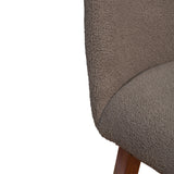 Armen Living - Amalie Swivel Bar or Counter Stool in Brown Oak Wood Finish with Taupe Boucle Fabric - 840254332034