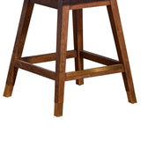 Armen Living - Basila Swivel Bar or Counter Stool in Brown Oak Wood Finish with Beige Fabric - 840254332171