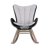 Armen Living - Fanny Outdoor Patio Rocking chair in Eucalyptus Wood and Rope - 840254332263