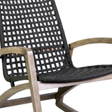 Armen Living - Sequoia Outdoor Patio Rocking Chair in Eucalyptus Wood and Rope - 840254332287