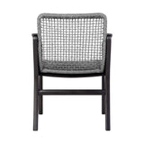Armen Living - Brighton Outdoor Patio Dining Chair in Eucalyptus Wood and Rope - 840254332379