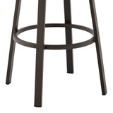 Armen Living - Don Outdoor Patio Bar or Counter Stool in Aluminum with Cushions - 840254332492