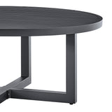 Armen Living - Argiope Outdoor Patio Round Coffee Table in Grey Aluminum  - 840254332560