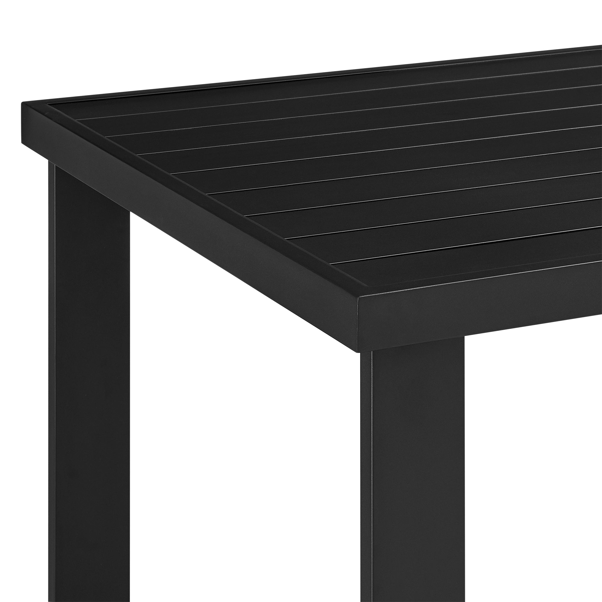 Armen Living - Felicia Outdoor Patio Counter Height Dining Table in Black Aluminum - 840254332584