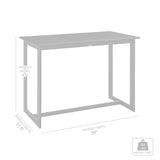 Armen Living - Grand Outdoor Patio Bar Height Dining Table in Aluminum - 840254332676