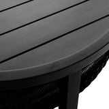 Armen Living - Grand 5 Piece Black Aluminum Outdoor Seating Set with Dark Gray Cushions - 840254332775