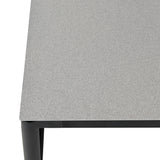 Armen Living - Royal 4 Piece Black Aluminum and Teak Outdoor Seating Set with Dark Gray Cushions - 840254332829
