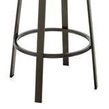 Armen Living - Neura Swivel Counter or Bar Stool in Metal with Faux Leather  - 840254333512