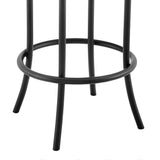 Armen Living - Rees Swivel Counter or Bar Stool in Metal with Faux Leather - 840254333604