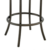 Armen Living - Rees Swivel Counter or Bar Stool in Metal with Faux Leather - 840254333635