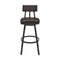 Armen Living - Jinab Swivel Counter or Bar Stool in Faux Leather and Metal - 840254335257