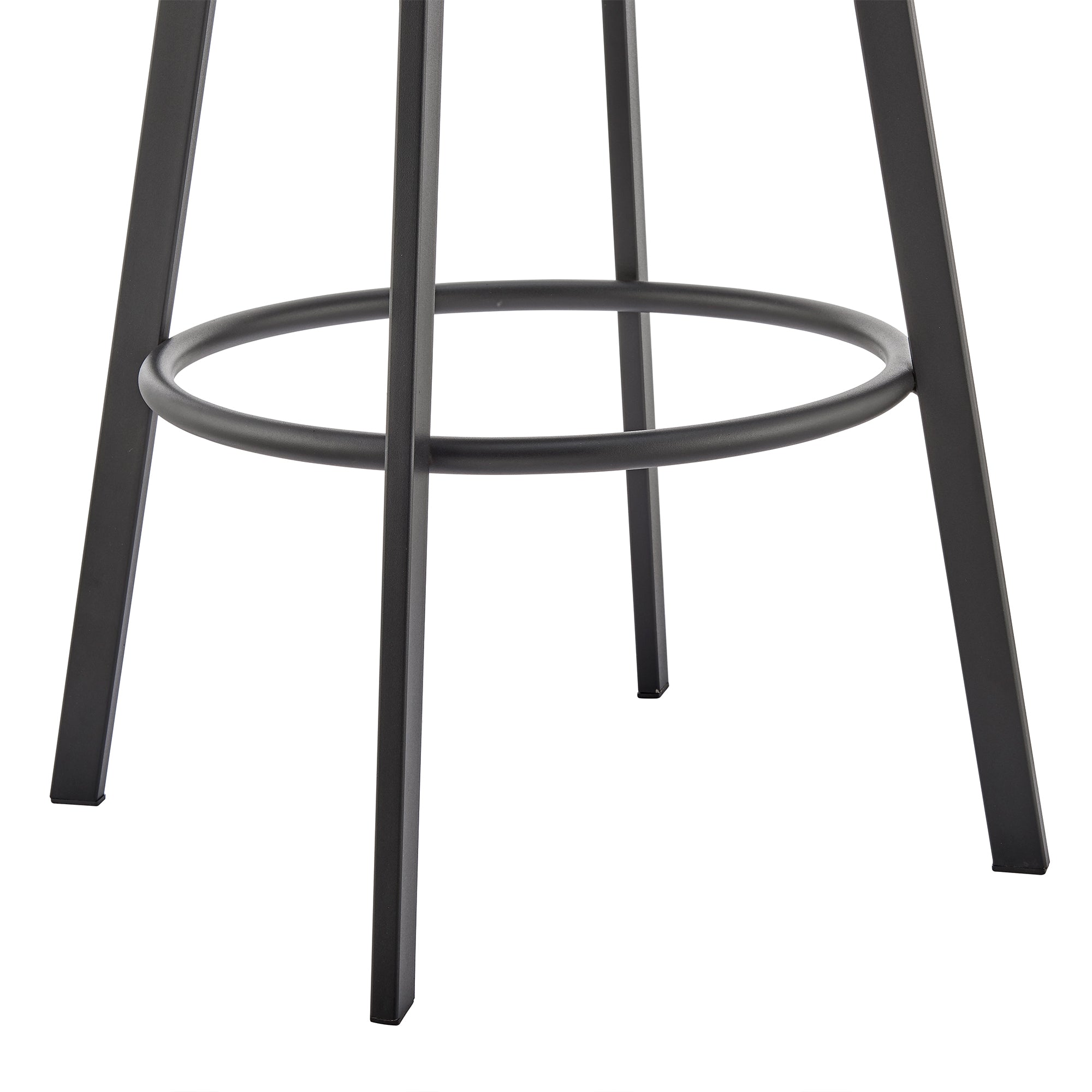 Armen Living - Noran Swivel Bar or Counter Stool in Faux Leather and Metal - 840254335776