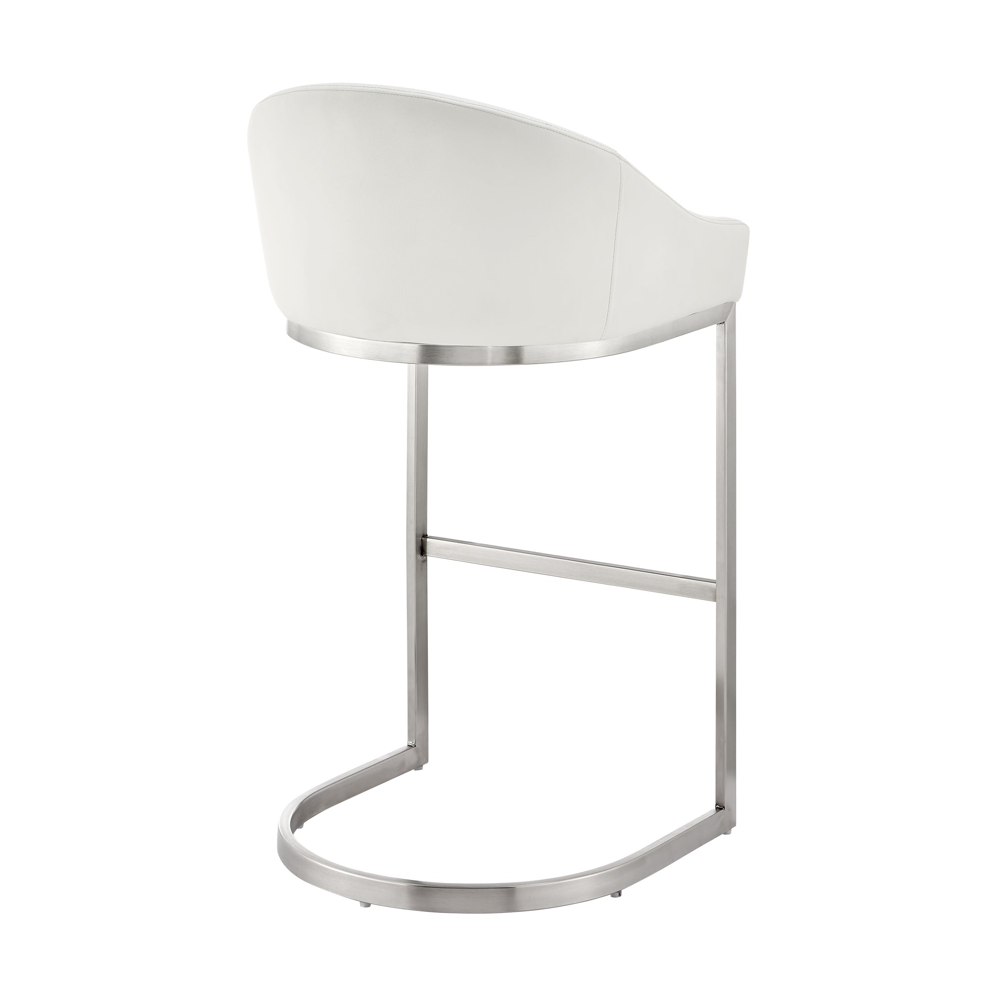 Armen Living - Atherik Bar or Counter Stool in Faux Leather and Metal - 840254335790