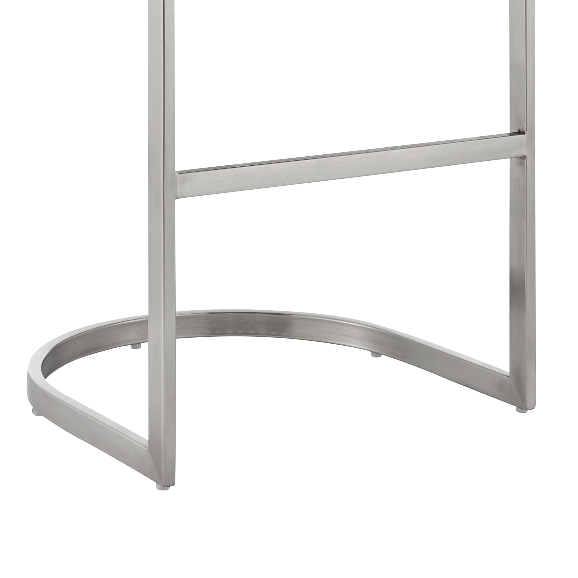 Armen Living - Atherik Bar or Counter Stool in Faux Leather and Metal - 840254335790