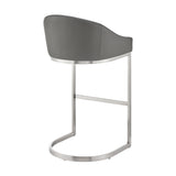 Armen Living - Atherik Bar or Counter Stool in Faux Leather and Metal - 840254335806