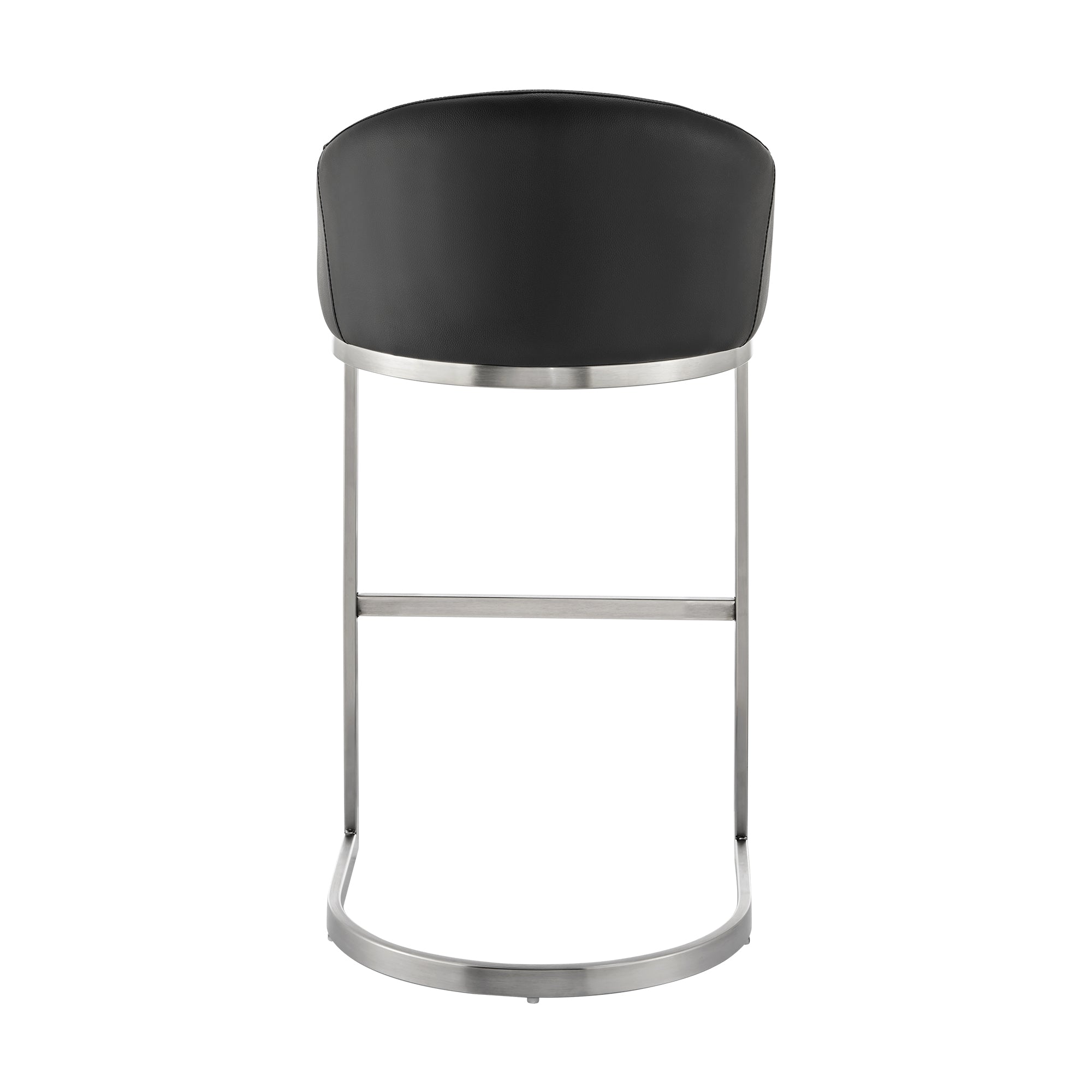Armen Living - Atherik Bar or Counter Stool in Faux Leather and Metal - 840254335813