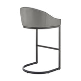 Armen Living - Atherik Bar or Counter Stool in Faux Leather and Metal - 840254335820
