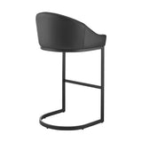 Armen Living - Atherik Bar or Counter Stool in Faux Leather and Metal - 840254335837