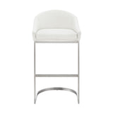 Armen Living - Atherik Bar or Counter Stool in Faux Leather and Metal - 840254335844