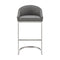 Armen Living - Atherik Bar or Counter Stool in Faux Leather and Metal - 840254335851