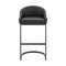 Armen Living - Atherik Bar or Counter Stool in Faux Leather and Metal - 840254335882