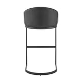 Armen Living - Atherik Bar or Counter Stool in Faux Leather and Metal - 840254335882