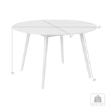 Armen Living - Sydney Outdoor Patio Round Dining Table in Eucalyptus and Grey Stone - 840254335974