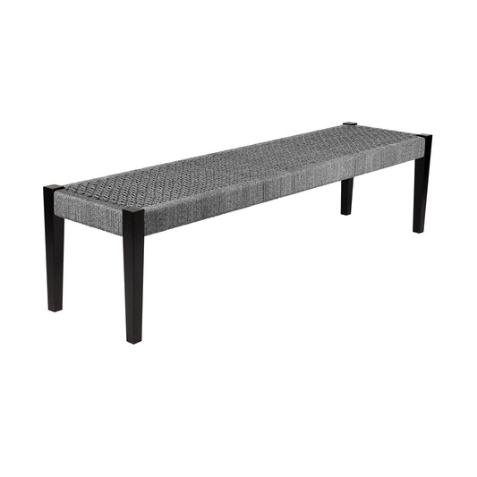 Armen Living - Camino Indoor Outdoor Dining Bench in Eucalyptus Wood and Rope - 840254336018