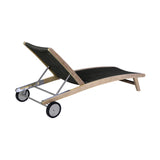 Armen Living - Chateau Outdoor Patio Adjustable Chaise Lounge Chair in Eucalyptus Wood and Rope - 840254336049