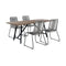 Armen Living - Koala and Shasta 5 Piece Outdoor Patio Dining Set in Light Eucalyptus Wood and Grey Rope - 840254336056