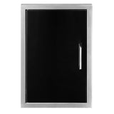 Wildfire Outdoor - Vertical Single Door 20"x27" BLACK SS - WF-VSD2027-BSS