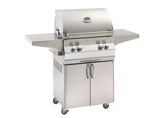 Fire Magic - 24 Inch Patio Post Mount Gas Grill with Analog Thermometer, NG/LP | A430S-7LAP-P6