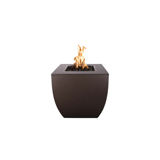 The Outdoor Plus - 30" Square Avalon Tall Commercial Grade CSA Certified Fire Pit - Hammard Copper & Steel - OPT-AVTFPCPR3030