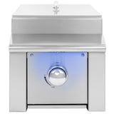 Alturi Grills 15,000 BTU Built-In Natural Gas / Propane Gas Searing Side Burner with LED Lighting & Stainless Steel Lid