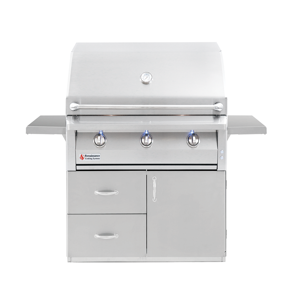 American Renaissance Grill by RCS 36-Inch 3-Burner Freestanding Propane or Natural Gas Grill - ARG36