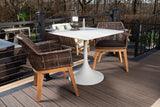 CO9 Design - Bayridge Stone Grey Square Bistro Table | [BA30G]