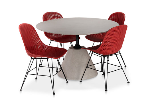 CO9 Design - Bayridge 47" Round Stone Grey Dining Table | [BA47]
