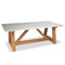 CO9 Design -  Bayridge 87" Grey Rustic Dining Table Without Umbrella Hole | BA87GNU