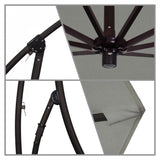 California Umbrella - 9' - Cantilever Umbrella - Aluminum Pole - Charcoal - Sunbrella  - BA908117-54048