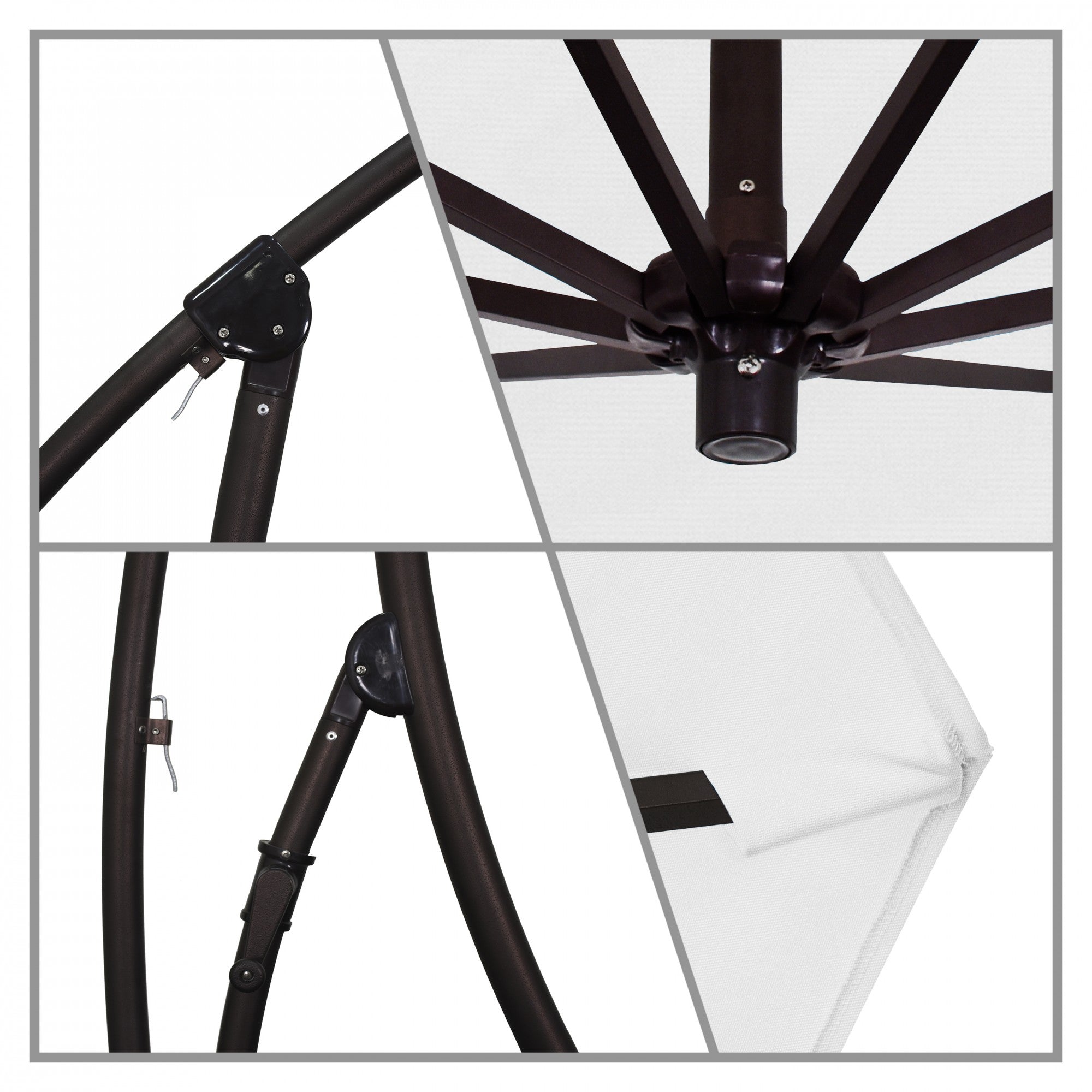 California Umbrella - 9' - Cantilever Umbrella - Aluminum Pole - Natural - Sunbrella  - BA908117-5404