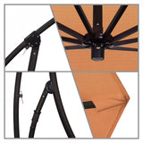 California Umbrella - 9' - Cantilever Umbrella - Aluminum Pole - Tangerine - Sunbrella  - BA908117-5406