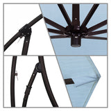 California Umbrella - 9' - Cantilever Umbrella - Aluminum Pole - Air Blue - Sunbrella  - BA908117-5410