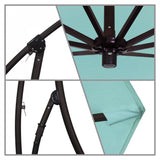 California Umbrella - 9' - Cantilever Umbrella - Aluminum Pole - Aruba - Sunbrella  - BA908117-5416