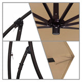 California Umbrella - 9' - Cantilever Umbrella - Aluminum Pole - Cocoa - Sunbrella  - BA908117-5425