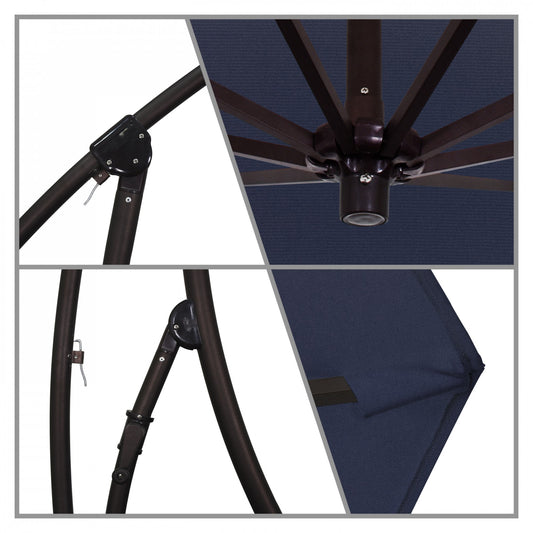 California Umbrella - 9' - Cantilever Umbrella - Aluminum Pole - Navy - Sunbrella  - BA908117-5439