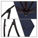 California Umbrella - 9' - Cantilever Umbrella - Aluminum Pole - Navy - Sunbrella  - BA908117-5439