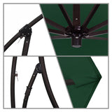 California Umbrella - 9' - Cantilever Umbrella - Aluminum Pole - Forest Green - Sunbrella  - BA908117-5446