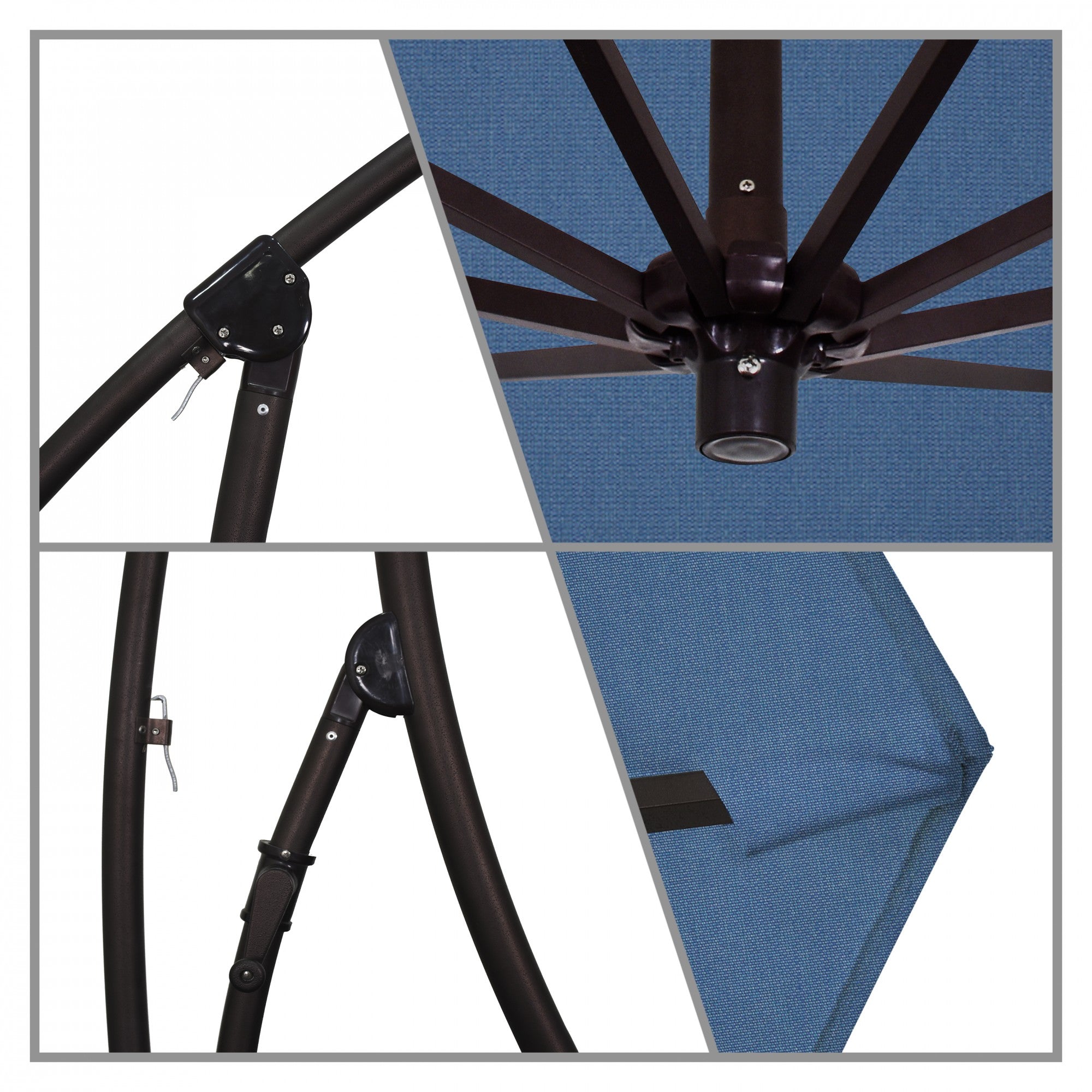 California Umbrella - 9' - Cantilever Umbrella - Aluminum Pole - Regatta - Sunbrella  - BA908117-5493